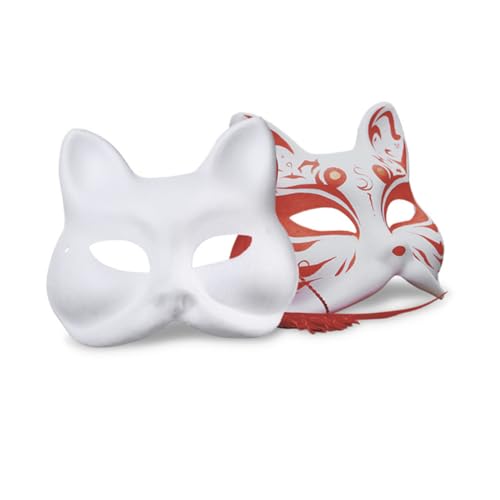 ERINGOGO 10 Stück DIY Bemalbare Weiße Pappmaché-masken Katzenmotiv Leichte Party Faschingsmasken für Maskenbälle Karneval Halloween Unisex Einheitsgröße ERINGOGO 10 Stück DIY Bemalbare Weiße Pappmaché-masken Katzenmotiv Leichte Party Faschingsmasken für Maskenbälle Karneval Halloween Unisex Einheitsgröße von ERINGOGO