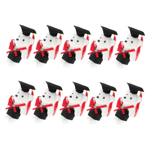 ERINGOGO 10 Stück Graduierte Doktorbär Puppe Mädchen Highschool-abschlussbär Abschlussgeschenk Für Blumenstrauß Vorhanden Abschluss Bär Abschlusstiergeschenk Polyester von ERINGOGO