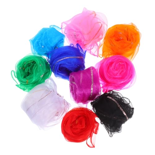 ERINGOGO 10 Stück Kinder-tanzschals, Weiches Chiffon-spieltuch Für Bühnentanz, Mehrfarbige Quadratische Schals Für Vorschulaufführungen Und Jonglieren ERINGOGO 10 Stück Kinder-tanzschals, Weiches Chiffon-spieltuch Für Bühnentanz, Mehrfarbige Quadratische Schals Für Vorschulaufführungen Und Jonglieren von ERINGOGO