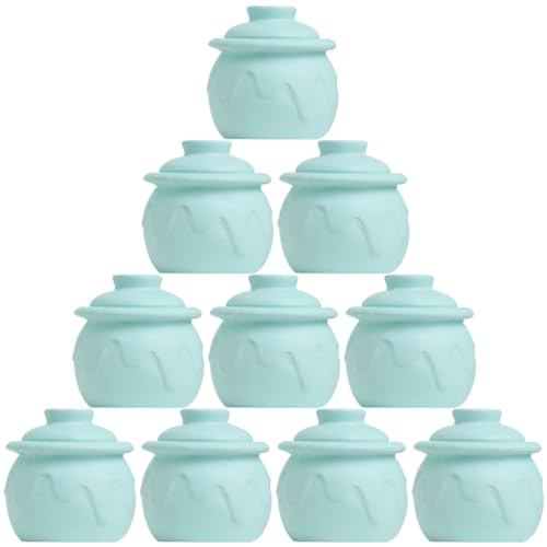 ERINGOGO 10 Stück Lebensmittel- und Spielgemüsegläser küchenspielzeug für Kitchen Toys for kinderknallzeug Mini-Einmachglas basteln simuliertes Einmachglas Harz Sky-Blue von ERINGOGO