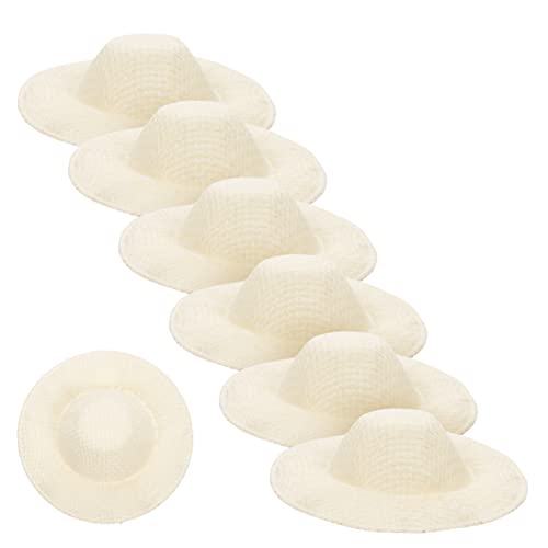 ERINGOGO 10 Stück Mini-Hut Mini- Strohhut für Damen Sombrero Strohhüte groß kleine Hüte zum Basteln puppenkleidung Puppen Kleidung Miniaturhüte kleine Hüte für Puppe Stoff Beige ERINGOGO 10 Stück Mini-Hut Mini- Strohhut für Damen Sombrero Strohhüte groß kleine Hüte zum Basteln puppenkleidung Puppen Kleidung Miniaturhüte kleine Hüte für Puppe Stoff Beige von ERINGOGO