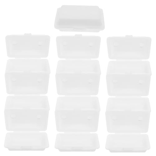 ERINGOGO 10 Stück Mini-Lunchbox Artikel Puppe Sie Küche Für Badespielzeug Mach Es Mini Zappeln Bausatz Lunchboxen Für Schwimmbad Miniatur Plastik Weiß von ERINGOGO