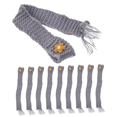 ERINGOGO 10 Stück Mini Schals Zum Basteln Tücher Masken Mützen Schals Für Herren Weißer Schal Für Damen Schals Aus Seide Haarwickel Zum Schlafen Mini Schals Zum Basteln Pailletten von ERINGOGO