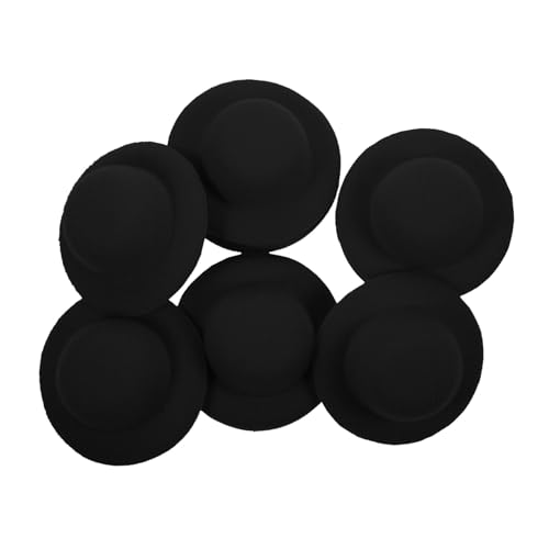 ERINGOGO 10 Stück Mini-Strohhut Mini-Bowlerhut für Mini-Weihnachtsmützen zum Basteln Miniaturhüte Mini-Teeparty-Hüte Mini-Hüte Kappe Mini-Hausmütze Mini-Hausparty-Hüte Eva Black von ERINGOGO