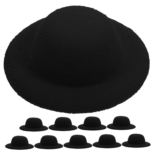 ERINGOGO 10 Stück Mini-Strohhut Miniaturen Kappe Kleiner Zylinder Kleiner Hut Puppe Miniaturhut Miniaturhüte Bauarbeiterhut Puppenhüte basteln Mini-Hut-DIY-Requisite Hutpuppe Flanell Black ERINGOGO 10 Stück Mini-Strohhut Miniaturen Kappe Kleiner Zylinder Kleiner Hut Puppe Miniaturhut Miniaturhüte Bauarbeiterhut Puppenhüte basteln Mini-Hut-DIY-Requisite Hutpuppe Flanell Black von ERINGOGO