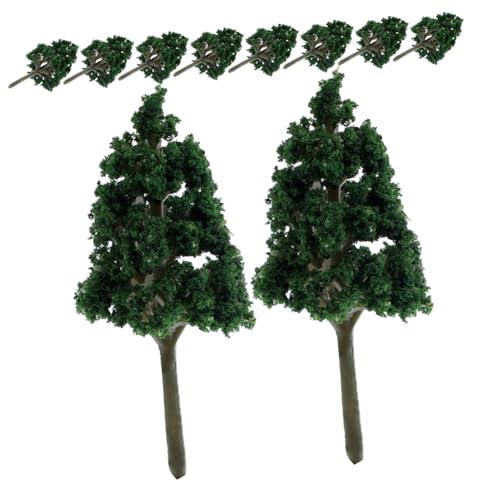 ERINGOGO 10 Stück Mini Szenenbaum Szenenzubehör Dekorationen Mini Baumkugeln Architekturmodell Miniatur Modellbäume Große Ranken DIY Baummodell Kunstweiß Zubehör von ERINGOGO