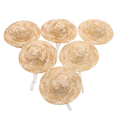 ERINGOGO 10 Stück Miniatur Puppenstrohhüte Handgefertigt Bambus DIY Bastelbedarf Kleine Sombreros mit Kinnriemen für Puppendekoration und Puppenhaus Zubehör ERINGOGO 10 Stück Miniatur Puppenstrohhüte Handgefertigt Bambus DIY Bastelbedarf Kleine Sombreros mit Kinnriemen für Puppendekoration und Puppenhaus Zubehör von ERINGOGO