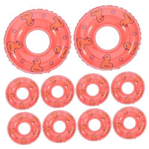 ERINGOGO 10-teiliges Miniatur-schwimmspielzeug Aus PVC Dekoratives Schwimmendes Spielzeug Für Kinder Bad Pool Und Puppenhaus- Ideales Geschenkset von ERINGOGO