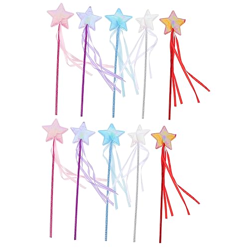 ERINGOGO 10 Stück Pentagramm-Fee-Zauberstab Feenstock Feenstab für Halloween Mädchen Kostümprops Stütze Fairy Wand Party deko Rollenspiel Zauberstab Feenstab mit fünfzackigen Sternen ERINGOGO 10 Stück Pentagramm-Fee-Zauberstab Feenstock Feenstab für Halloween Mädchen Kostümprops Stütze Fairy Wand Party deko Rollenspiel Zauberstab Feenstab mit fünfzackigen Sternen von ERINGOGO