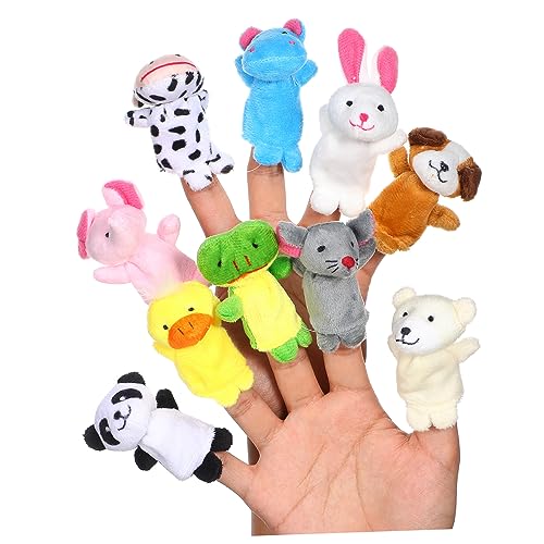 ERINGOGO 10 Stück Plüsch Tier Fingerpuppen Weiche Fingerpuppen für Kindergarten und Kreatives Lernen Fördert Tiererkennung und Fantasie ERINGOGO 10 Stück Plüsch Tier Fingerpuppen Weiche Fingerpuppen für Kindergarten und Kreatives Lernen Fördert Tiererkennung und Fantasie von ERINGOGO