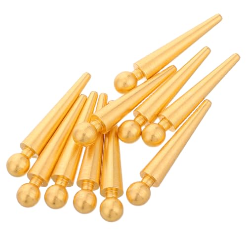 ERINGOGO 10 Stück Punktestifte für das Spiel Spielzubehör Brettspiel Zählstifte Cribbage Nägel Zählpegs für Kartenspiele Krippenklammern aus Metall Krippenzubehör Heringe Eisen Golden von ERINGOGO