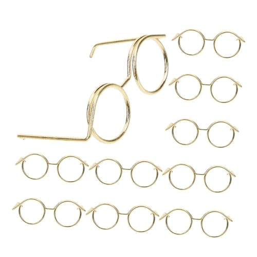 ERINGOGO 10 Stück Puppenzubehör Brillen Mini Rahmen Puppenkleidungszubehör Puppenbrillen Ornamente Lustige Brillendekore Mini Brillen Zum Basteln Miniatur Puppenbrillen Metall Golden ERINGOGO 10 Stück Puppenzubehör Brillen Mini Rahmen Puppenkleidungszubehör Puppenbrillen Ornamente Lustige Brillendekore Mini Brillen Zum Basteln Miniatur Puppenbrillen Metall Golden von ERINGOGO