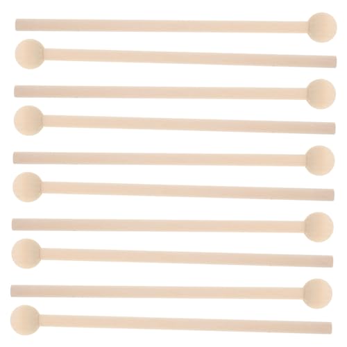 ERINGOGO 10 Stücke Holz Kind Rhythmus Sticks Lollipop Design Musical Instrument Spielzeug Zubehör von ERINGOGO