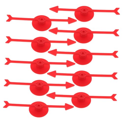 ERINGOGO 10 Stück Teiliges Drehbarer Spielzeiger aus Rotem Kunststoff für Brettspiele Party Spielpfeile Interaktive Zubehör Fördert Teamwork und Kreativität von ERINGOGO