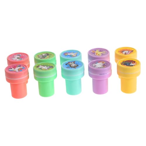 ERINGOGO 10 Stück Teiliges Einhorn Stempelset für Party Mitgebsel Niedliche DIY Stempel mit Verschiedenen Einhornmotiven Langlebig und Wiederverwendbar für Scrapbooking und von ERINGOGO
