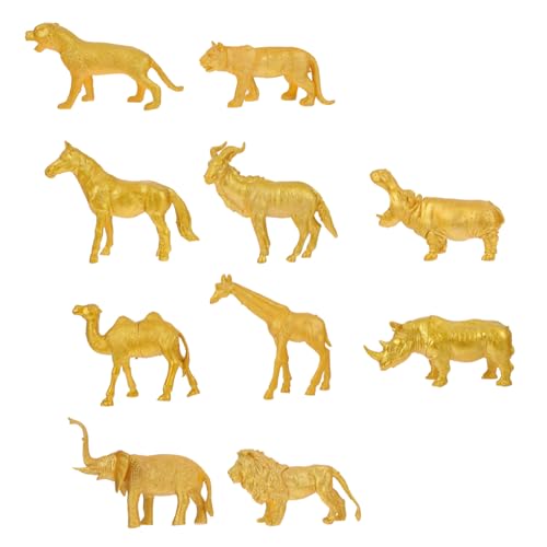 ERINGOGO 10 Stück Teiliges Goldenes Tiermodell Realistische Wildtier Figuren für Lernspielzeug Dekoration und Sammeln ERINGOGO 10 Stück Teiliges Goldenes Tiermodell Realistische Wildtier Figuren für Lernspielzeug Dekoration und Sammeln von ERINGOGO
