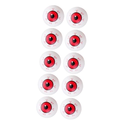 ERINGOGO 10 Stück Teiliges Halloween Deko mit Roten Plastischen Fake Eyeballs Realistische Adern Gruselige Horror Party Accessoires für Skelett und Dekoration für Trick Treat und Gruselige von ERINGOGO