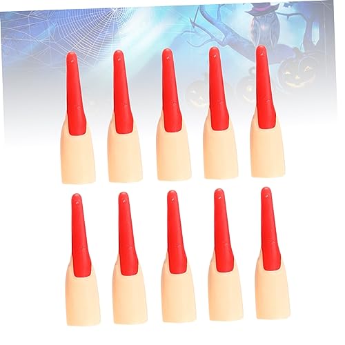 ERINGOGO 10 Stück Teiliges Halloween Finger Cover Gruselige Hexen und Zombie Deko Leichte Kunststoff Cosplay Props für Karneval Kostümparty Halloween Basteln und Partydeko von ERINGOGO