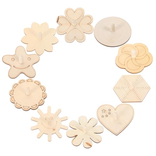 ERINGOGO 10 Stück Teiliges Holzspielzeug Gyroskop Bastelset für DIY Gyroskop Kreative Hölzerne Tops für Vorschule Pädagogisches für Jungen ERINGOGO 10 Stück Teiliges Holzspielzeug Gyroskop Bastelset für DIY Gyroskop Kreative Hölzerne Tops für Vorschule Pädagogisches für Jungen von ERINGOGO