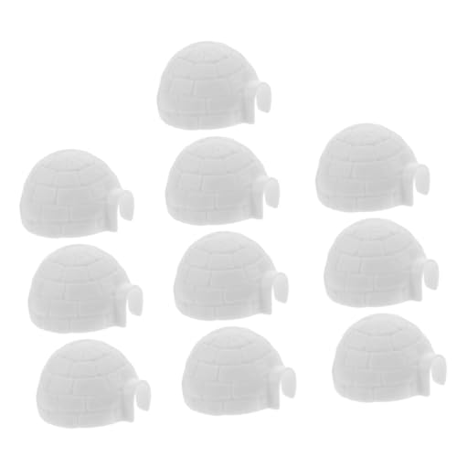 ERINGOGO 10 Stück Teiliges Igloo Figuren aus Kunststoff Detailgetreue Mini Modelle Dekorative Polar Dekoration für Kinderzimmer Schreibtisch und Outdoor Deko ERINGOGO 10 Stück Teiliges Igloo Figuren aus Kunststoff Detailgetreue Mini Modelle Dekorative Polar Dekoration für Kinderzimmer Schreibtisch und Outdoor Deko von ERINGOGO