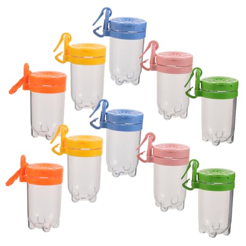 ERINGOGO 10 Stück Teiliges Insekten Hängefunktion Transparenter Beobachtungsbehälter aus Kunststoff Klappbarer Deckel für Einfache Handhabung Tragbar für Draußen Naturerkundung und von ERINGOGO