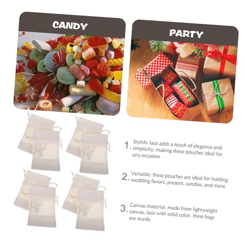 ERINGOGO 10 Stück Teiliges Kleine Canvas beutel mit Transparentem Fenster Spitzenbordüre Wiederverwendbare Leichte Zugbeutel für Partygeschenke Bonbons Schmuckaufbewahrung als ERINGOGO 10 Stück Teiliges Kleine Canvas beutel mit Transparentem Fenster Spitzenbordüre Wiederverwendbare Leichte Zugbeutel für Partygeschenke Bonbons Schmuckaufbewahrung als von ERINGOGO