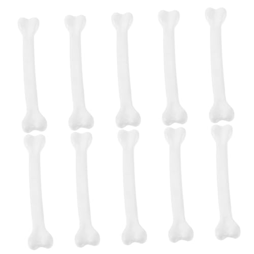 ERINGOGO 10 Stück Teiliges Kleine Weiße Plastik Knochen Halloween Deko Skelett Zubehör für DIY Schmuck Basteln Leicht Realistisch Vielseitig für Halloween Cosplay und Themenpartys von ERINGOGO