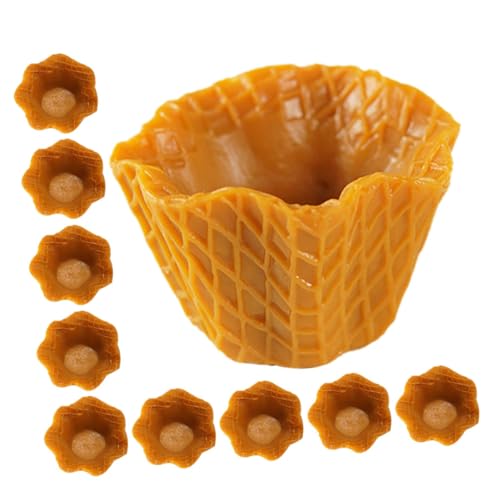 ERINGOGO 10 Stück Teiliges Mini Eiscreme Hörnchen aus Verschleißfestem PVC Realistische Leere Eistüten für DIY Schmuck Handyhüllen Bastelarbeiten Dekorationen Foto Requisiten Kompakt und ERINGOGO 10 Stück Teiliges Mini Eiscreme Hörnchen aus Verschleißfestem PVC Realistische Leere Eistüten für DIY Schmuck Handyhüllen Bastelarbeiten Dekorationen Foto Requisiten Kompakt und von ERINGOGO