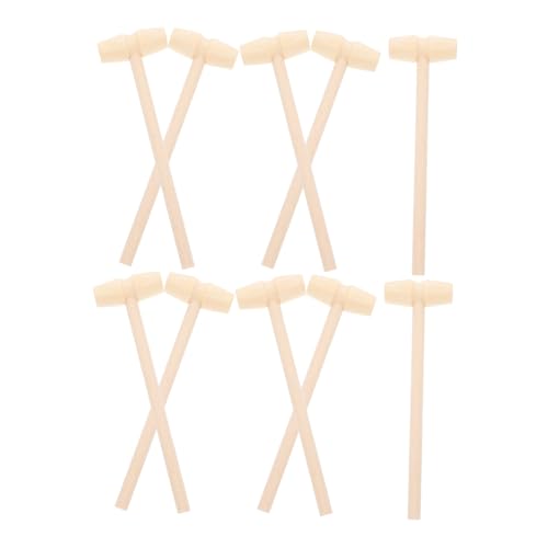 ERINGOGO 10 Stück Teiliges Mini Holzhammer Holzklopfer Lernspielzeug für Jungen Mädchen Beat Toy Hand Auge Koordination und Geschicklichkeit von ERINGOGO