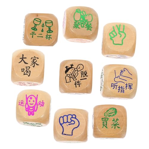 ERINGOGO 10 Stück Teiliges Natürliche Holz Würfel Handgefertigt Spielerisch Kreativ für Familie Party Brettspiele Interaktive Unterhaltungsspielzeug ERINGOGO 10 Stück Teiliges Natürliche Holz Würfel Handgefertigt Spielerisch Kreativ für Familie Party Brettspiele Interaktive Unterhaltungsspielzeug von ERINGOGO