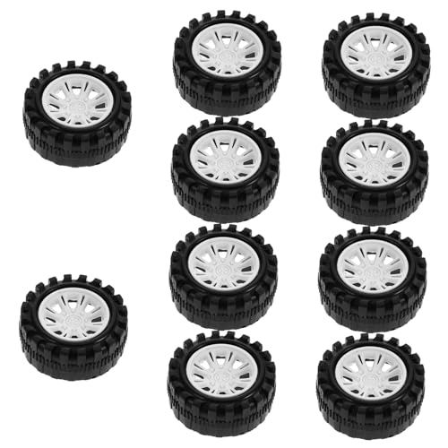 ERINGOGO 10 Stück Teiliges Rc Fahrzeug Rad Kunststoff Reifen für DIY Modellbau Langlebige Kleine Spielzeugauto Räder Wiederverwendbar Einfach zu Montieren und Stabil für Offroad Trucks ERINGOGO 10 Stück Teiliges Rc Fahrzeug Rad Kunststoff Reifen für DIY Modellbau Langlebige Kleine Spielzeugauto Räder Wiederverwendbar Einfach zu Montieren und Stabil für Offroad Trucks von ERINGOGO