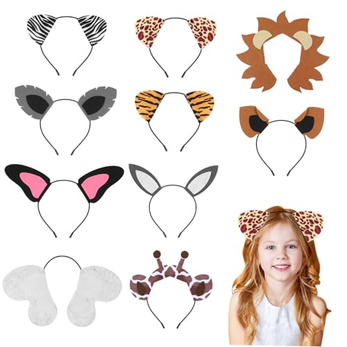 ERINGOGO 10 Stück Teiliges Tierohren Haarband Einzigartiges Kostüm Zubehör für Karneval Festival und Bühnenauftritte Lustige Hasenohren und Giraffenohren Haarreifen für Erwachsene ERINGOGO 10 Stück Teiliges Tierohren Haarband Einzigartiges Kostüm Zubehör für Karneval Festival und Bühnenauftritte Lustige Hasenohren und Giraffenohren Haarreifen für Erwachsene von ERINGOGO