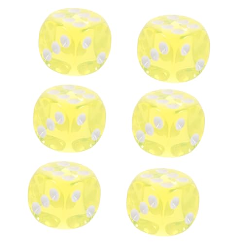 ERINGOGO 10 Stück Teiliges Transparente Sechseitige Polyedrische Spielwürfel für Brettspiele Lernspielzeug und Partys Leicht und Tragbar für Zuhause Bar und Freizeitaktivitäten von ERINGOGO