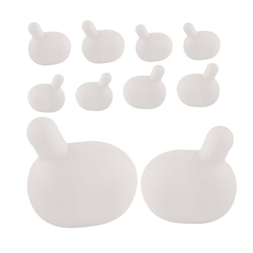 ERINGOGO 10 Stück Weiße Silikon Blasen Inneneinsätze für Squeeze Puppen Langlebige DIY Zubehör Kugeln für kreatives Gestalten und Hand Auge Koordination von ERINGOGO