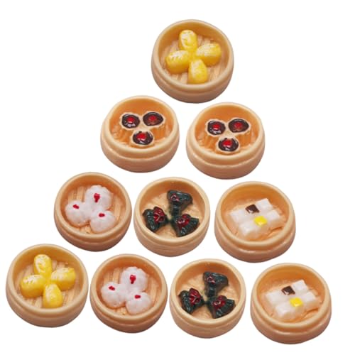 ERINGOGO 10 Stück Winziges Essen Puppenessen Spielzeugnahrung Feinschmecker Heimwerken Miniaturfutter Puppenhausessen Künstlich Mini -gewächshaus Miniatur-Dessert Mini-Dinge Miniaturen Harz von ERINGOGO