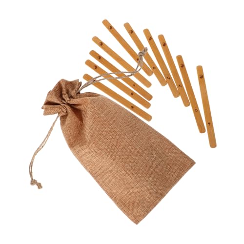 ERINGOGO 10 Stück Yijing Bamboo Stick Bambus Wahrsagerei I Ching Stäbe Handgefertigte Bambusstäbe Feng Shui Deko Wahrsagestäbe Vermögen klebt Wahrsagespielzeug Chinesische Glücksstäbchen von ERINGOGO