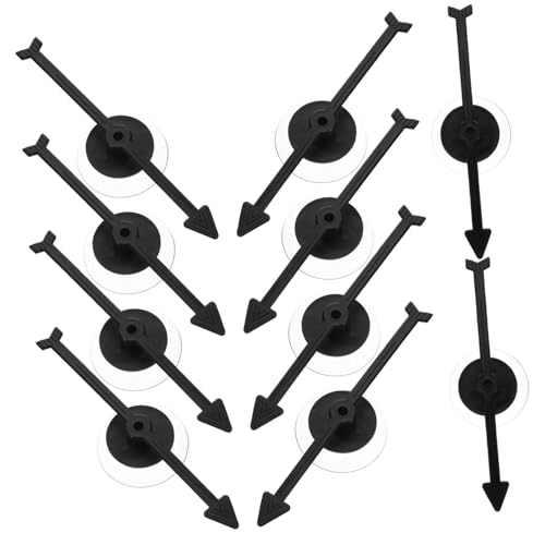 ERINGOGO 10 Stück Zifferblattzeiger Spiel Spinnen Spinnrad Kreisel -ersatz Rotierende Pfeile Fidget Einarmiger Messuhr Bausatz Zappelring Maschine Plastik Black von ERINGOGO