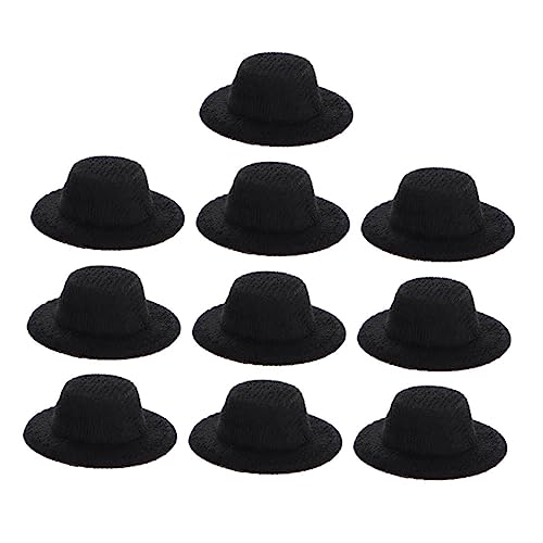 ERINGOGO 10 Stück Zubehör für Puppenhäuser Puppenhüte Miniaturpuppen Kleiner Zylinder puppenkleidung doll Accessories dekorative kleine Hüte Miniatur-Jazz-Hut-Dekoration Stoff Black ERINGOGO 10 Stück Zubehör für Puppenhäuser Puppenhüte Miniaturpuppen Kleiner Zylinder puppenkleidung doll Accessories dekorative kleine Hüte Miniatur-Jazz-Hut-Dekoration Stoff Black von ERINGOGO