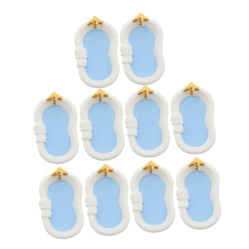 ERINGOGO 10 Stücke Miniatur Puppenhaus Möbel Mini Badewanne DIY Home Puppe Dekoration Miniatur Puppenhaus Mini Badewanne Für Puppen von ERINGOGO