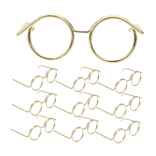 ERINGOGO 10 Stücke Puppe Zubehör Gläser Schwarz Puppen Lametta Mini Rahmen Schwarz Puppe Goldene Metall ERINGOGO 10 Stücke Puppe Zubehör Gläser Schwarz Puppen Lametta Mini Rahmen Schwarz Puppe Goldene Metall von ERINGOGO