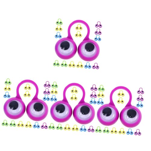 ERINGOGO 100 Augenring interaktives Spielzeug Kinder Geschenk Fingerpuppenring neuartige Fingerspielzeuge Kinder klingeln Puzzle-Spielzeug süßes Fingerspielzeug Kinderspielzeug tragbar von ERINGOGO
