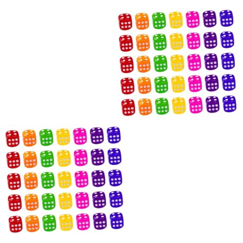 ERINGOGO 100 STK Spielzeug Würfelspiele für Erwachsene transparente Würfel farbige Würfel sechsseitige Würfel Spiel Würfel Spielwürfel Acryl von ERINGOGO