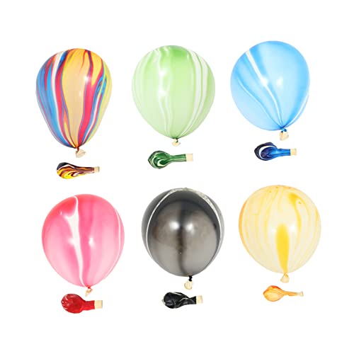 ERINGOGO 100 10-Zoll-Achatballon Ballon Pastellballons für Partys hochzeitsdeko spaß decoracion de bautizo para niño farbige Murmeln Party-Latexballons Partyballons Macaron von ERINGOGO