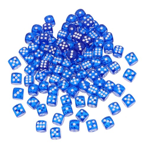 ERINGOGO 100 Stück Farbenfrohe Kristallfarbe Zieh mit klarer Tasche Unterhaltungswürfel Standard-Spielwürfel mehrseitige Würfel Spieleprop Spielzeugwürfel Partywürfel Acryl Blau ERINGOGO 100 Stück Farbenfrohe Kristallfarbe Zieh mit klarer Tasche Unterhaltungswürfel Standard-Spielwürfel mehrseitige Würfel Spieleprop Spielzeugwürfel Partywürfel Acryl Blau von ERINGOGO
