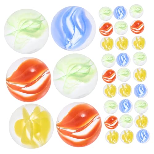ERINGOGO 100 Stück Glas Marmorspielzeug glaskugeln bastelmaterial Glasdekoration Murmeln Masse Murmelspiele rundes Marmordekor runder Marmor für Schmetterlingsfutterschale Gewöhnliches Glas von ERINGOGO