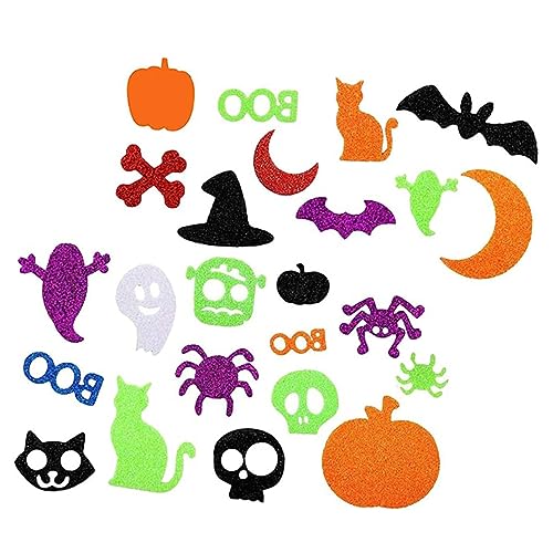 ERINGOGO 100 Stück Halloween Foams Aufkleber Selbstklebend Leichtes Bastelset Partydeko Kinderzimmer Schule Halloween Dekoration von ERINGOGO
