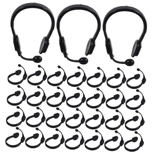 ERINGOGO 100 Stück Kreative Kleine Gelbe Ente Headset Puppe Miniatur Gefälschte Kopfhörer Gefälschte Kopfhörer Headset Dekoration Headset Ornament Ohrhörer Simulierte Kopfhörer Requisite von ERINGOGO