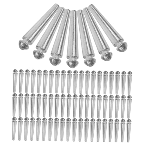 ERINGOGO 100 Stück Krippenklammern einzigartig Peg-Brettspiel Brett mit Stiften Klammern für Kinderbettbretter Krippenbrettspiel Heringe Krippennadeln Mini-Stöpsel Steckbrett Metall Silber von ERINGOGO