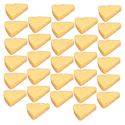 ERINGOGO 100 Stück Mini-Harz-Käse Bausatz Creme Mini-Essen Kuchendekorationen Mini- hühner spielsachen für Mini-Küchenversorgung Mini-Küchenkäse Plastik Yellow von ERINGOGO