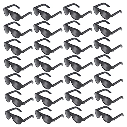 ERINGOGO 100 Stück Mini- Puppen Gläser Puppenbrillen Babypuppe Puppen für Puppe DIY Dress-up Puppe Mini-Brille PVC Black von ERINGOGO